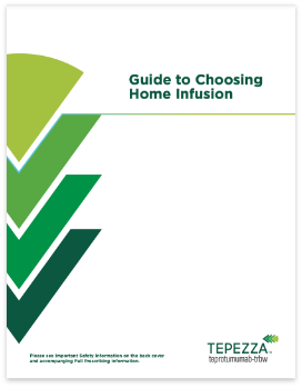 Icon of TEPEZZA home infusion brochure PDF